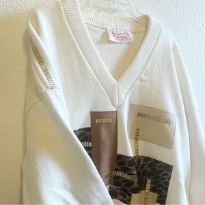 VINTAGE Handcrafted By Mardel Patchwork Sweater